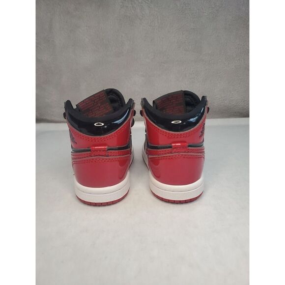 Air Jordan 1 Retro High OG TD 'Patent Bred' Infant Size 4c Uk 3.5 ( 12 Month) - Picture 4 of 16